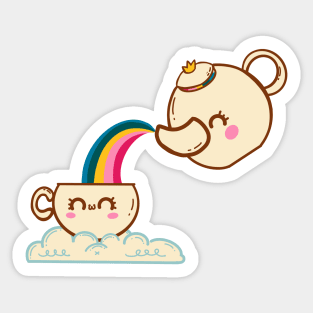 Rainbow Tea Sticker